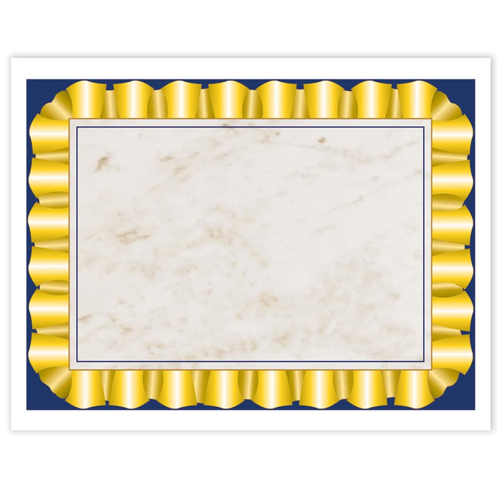 Get the Flipside, Hayes Gold Ribbon Border Paper, 8.5"" x 11"" 50